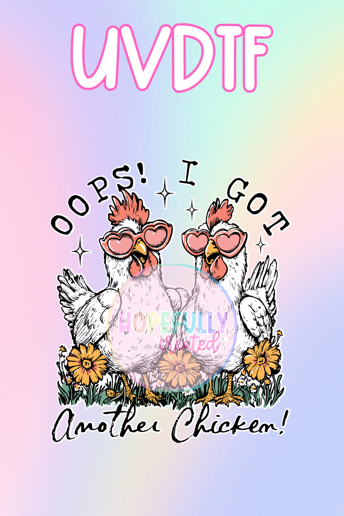 Chickens UVDTF Decal