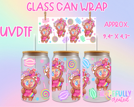 Candy Labubu UVDTF Glass Can Wrap