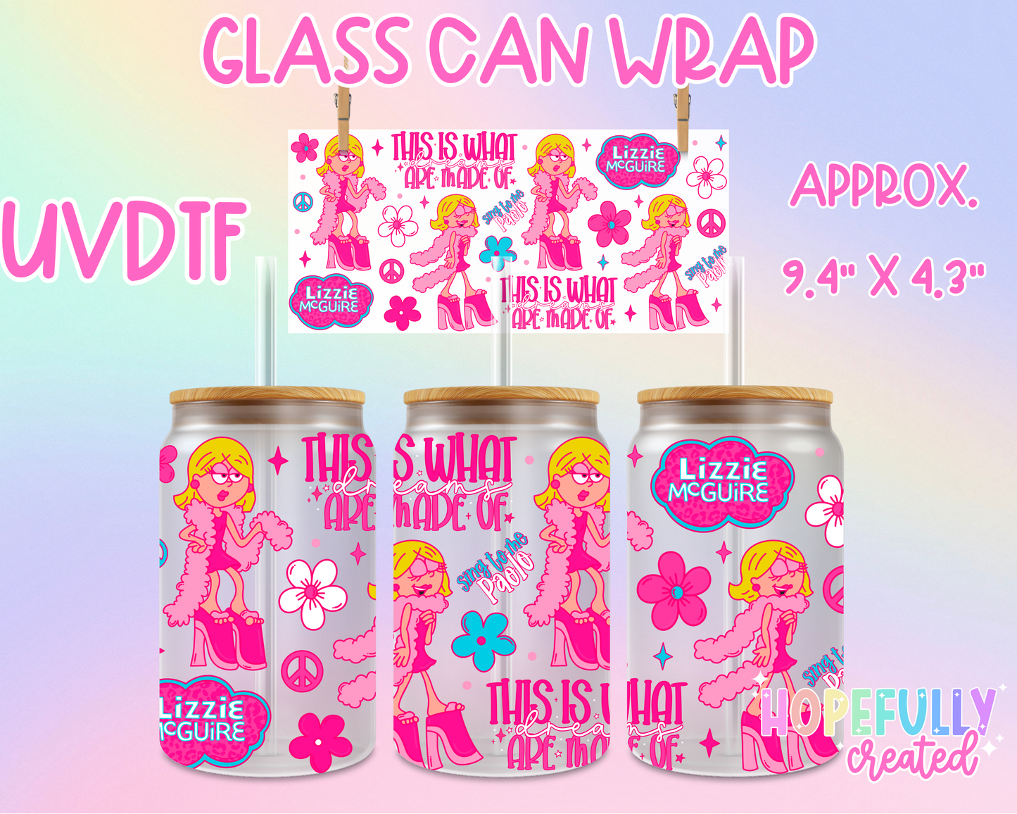 Lizzie UVDTF Glass Can Wrap