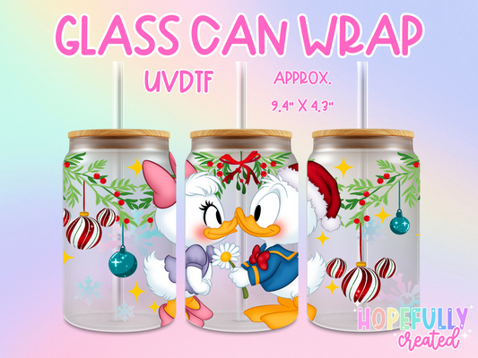 Christmas Ducks UVDTF Glass Can Wrap