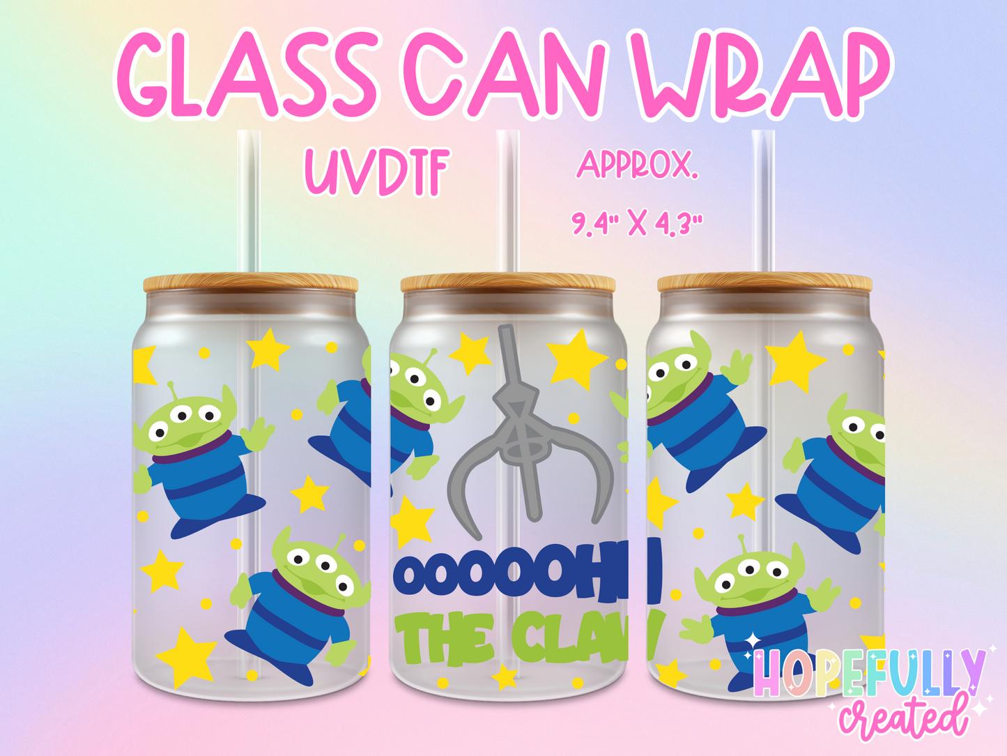 Aliens UVDTF Glass Can Wrap