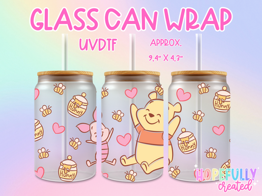 Bear UVDTF Glass Can Wrap