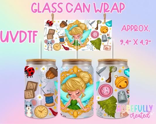 Tinkerbell UVDTF Glass Can Wrap