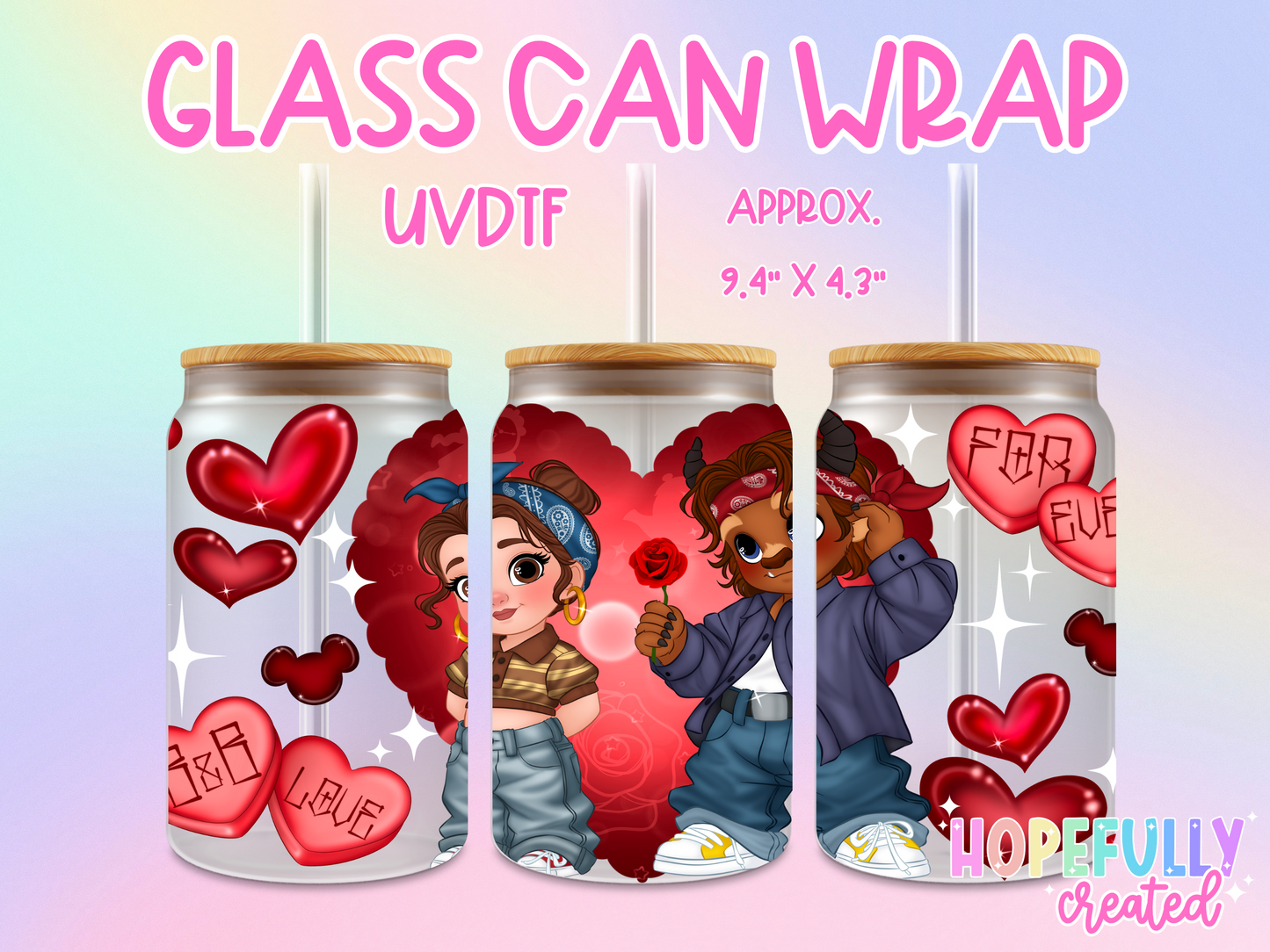Cholo Princess UVDTF Glass Can Wrap