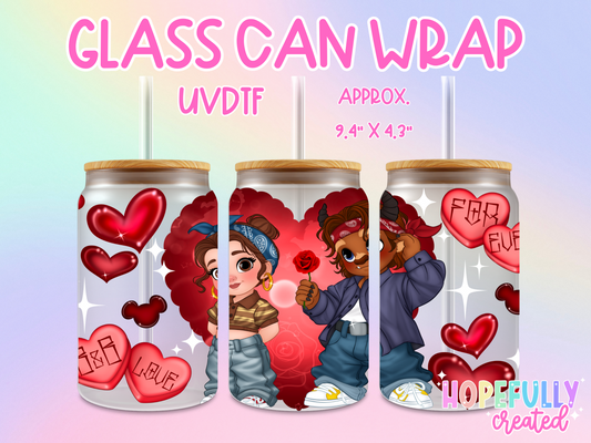 Cholo Princess UVDTF Glass Can Wrap