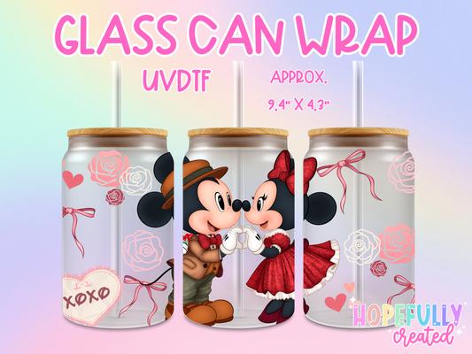 Mouse Love UVDTF Glass Can Wrap
