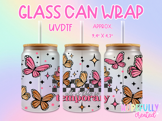 Temporary UVDTF Glass Can Wrap