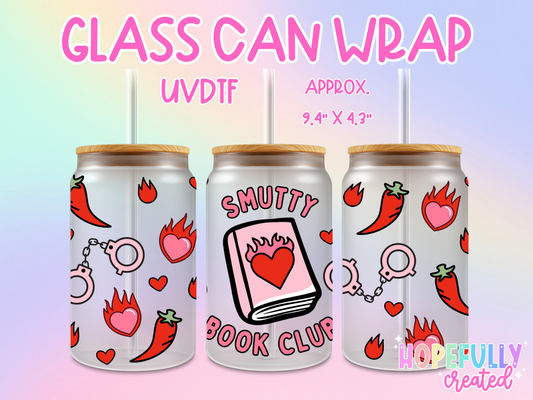 Smutty Book Club UVDTF Glass Can Wrap