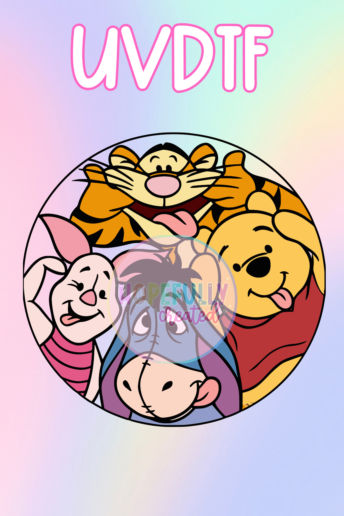 Pooh UVDTF Decal