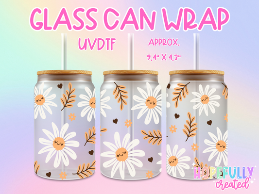 Daisy UVDTF Glass Can Wrap