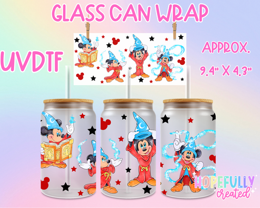 Sorcerer Mouse UVDTF Glass Can Wrap