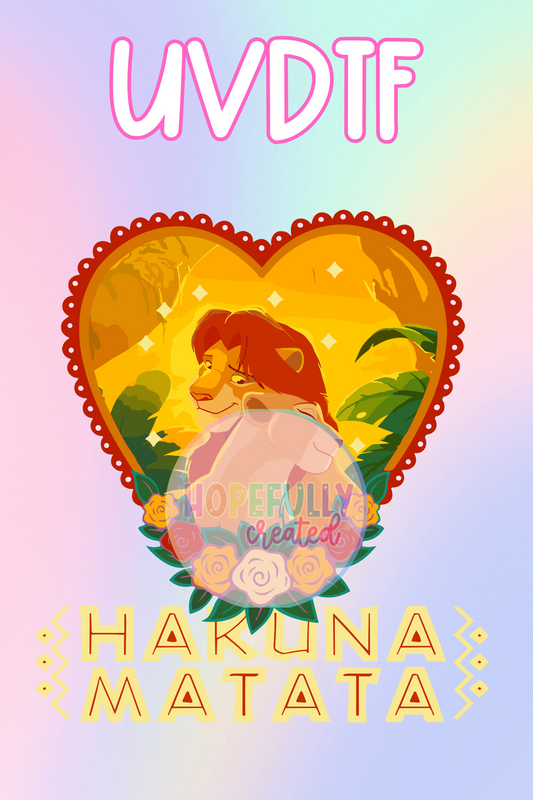 Hakuna Matata UVDTF Decal