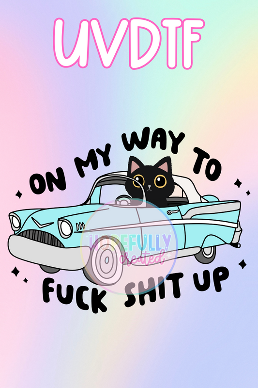 Black cat UVDTF Decal
