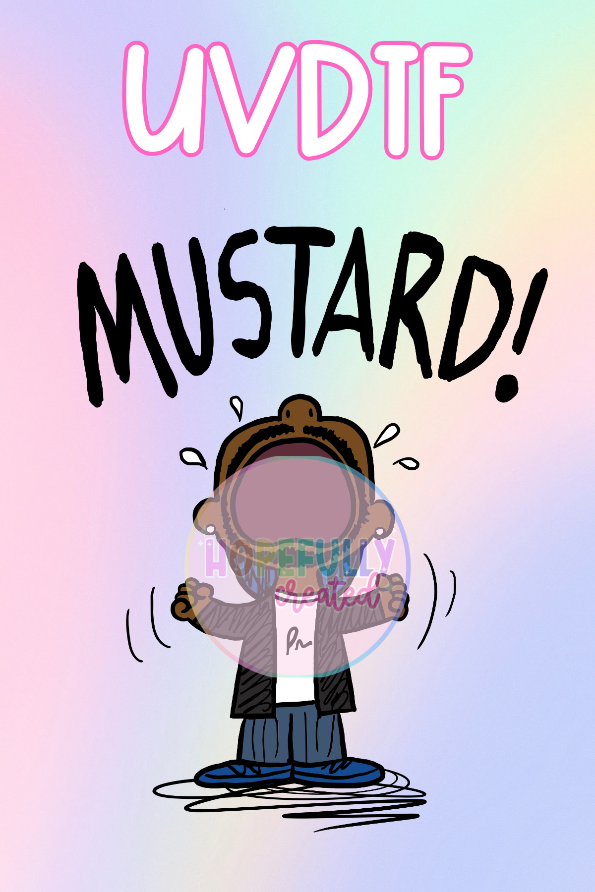 Mustard UVDTF Decal
