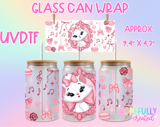 Marie UVDTF Glass Can Wrap