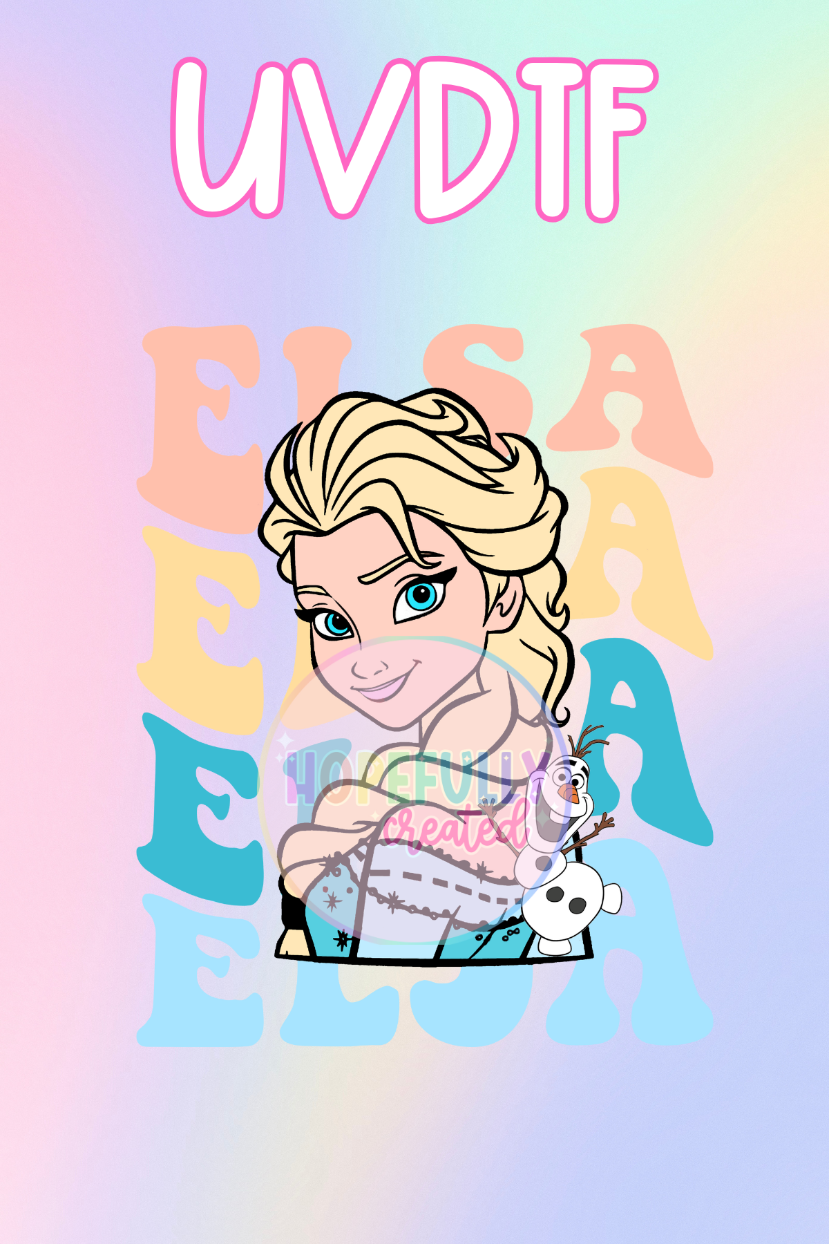 Elsa UVDTF Decal