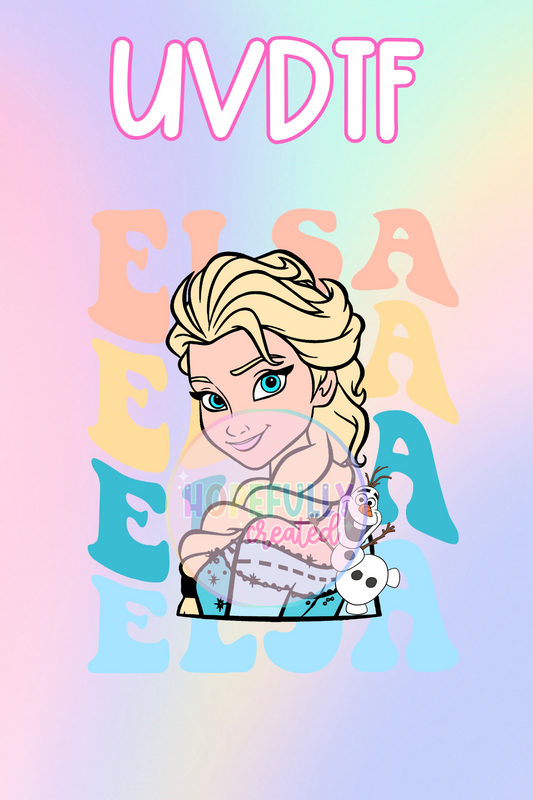 Elsa UVDTF Decal